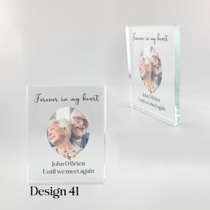 Personalised Printed Memorial Glass Block With Your Image & Text Various Design Available UV PRINTED image 5