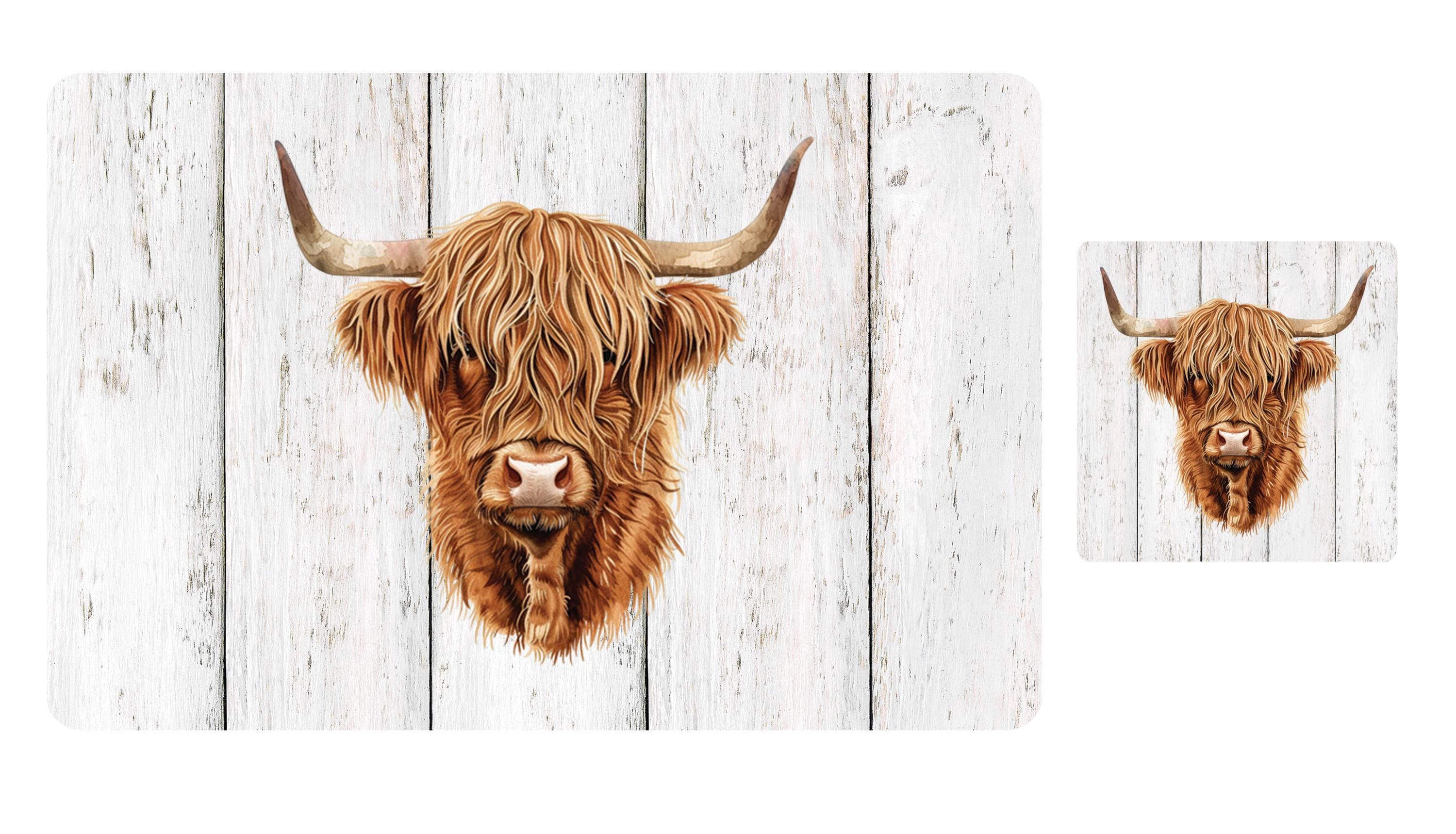 Dessous De Verre Carré Simple – Vache Des Highlands Animal