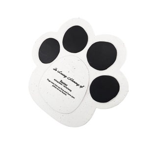 Personalised In Loving Memory Of Dog Paw Pet Memorial (UV PRINTED)