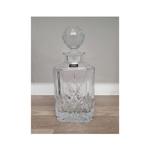 Crystal Decanter Perfect For Whisky Rum Brandy With Stopper