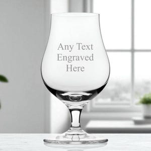 Personalised Engraved Single Malt Whisky Glass 6.75oz (20cl) Ideal For Birthday Wedding Anniversary Retirement Christmas Gift