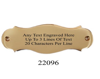 Personalised Engraved Premium Solid Brass Plates Various Sizes And Shapes Available Plaque Memorial Plate