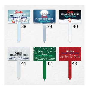 Marcador de estaca de jardim de natal personalizado, marcador de árvore, sinal de jardim, vários designs disponíveis (impressão uv)