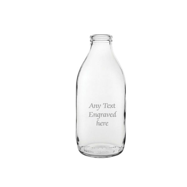 Personalised Glass Pint Milk Bottle 20oz (58cl)