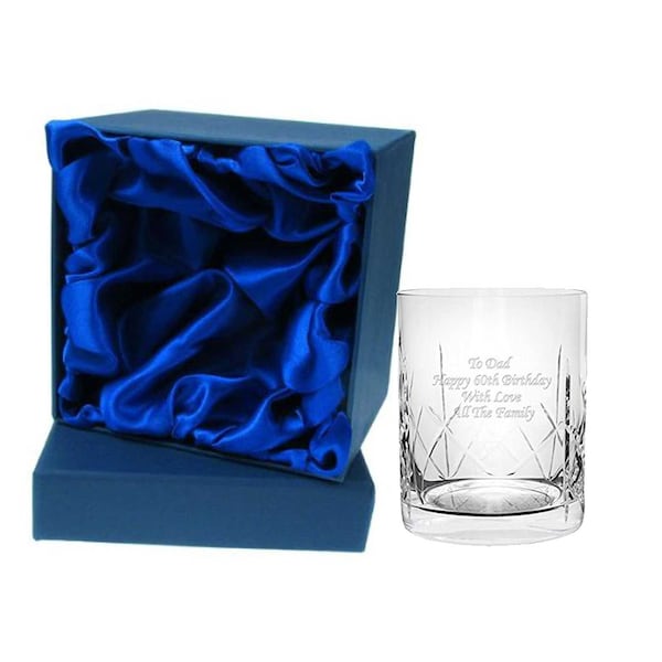 Personalised Engraved Whisky / Whiskey / Gin Tumbler in silk gift box