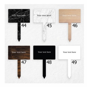 Marcador de estaca de jardim personalizado, marcador de árvore, sinal de jardim, várias cores disponíveis (impresso uv)