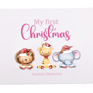 Personalised My First Christmas Keepsake Tin Perfect For New Baby Girl Boy Christmas Gift Various Styles Available (UV PRINTED)