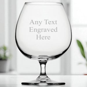 Personalised Engraved Charante Large Brandy Glass 19.33oz (55cl) Ideal For Birthday Wedding Anniversary Christmas