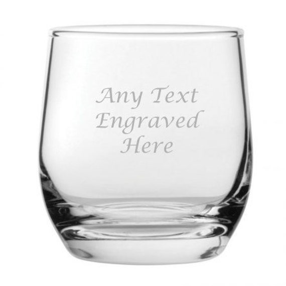 Personalised 8oz Tumbler Whisky/Mixer Glass Silk Lined Presentation Box Enter Your Custom Engraving 