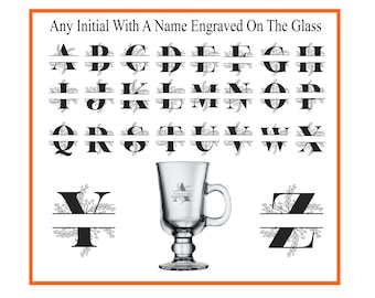 Personalised Initial Irish Coffee Glass 8oz (23cl)