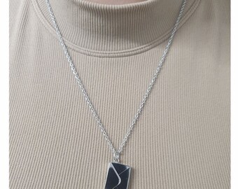Collar de sobre chapado en plata personalizado con nota chapada en plata Cumpleaños / Boda / Dama de honor / Regalo