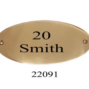 Personalised Engraved Premium Solid Brass Door Plates Various Sizes And Shapes Available Door Plaque Name Plate