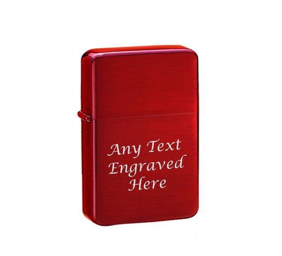 Personalised Lighter in Metal Gift Tin Red Ice