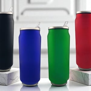 Double Wall Can Style Bottle 500ml 17.5oz Hot Cold 4 Colours Available