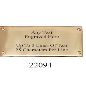 Personalisierte gravierte Premium-Messingplatten in verschiedenen Größen und Formen Plaque-Gedenkplatte
