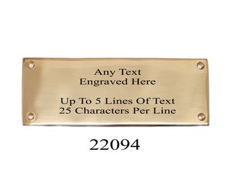 Personalised Engraved Premium Solid Brass Plates Available In Different Sizes And Shapes Plaque Memorial Plate