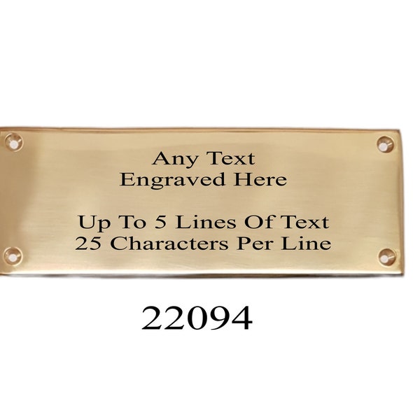 Personalised Engraved Premium Solid Brass Plates Available In Different Sizes And Shapes Plaque Memorial Plate