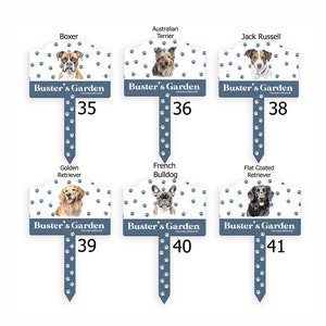 Marcador de estaca tradicional personalizado para cachorro, marcador de árvore, sinal de jardim, várias cores disponíveis (impressão uv)