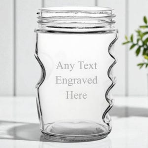 Gepersonaliseerde gegraveerde glazen pot met handgreep, 18 oz (51 cl), perfect cadeau voor verjaardag, jubileum, bruiloft