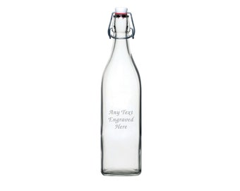 Personalised Glass Swing Bottle 1 Litre