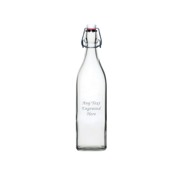 Personalised Glass Swing Bottle 1 Litre