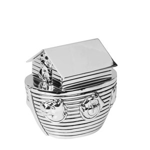 Personalised Engraved Silver-plated Noah's Ark Bank Money Box Christening / Birthday Gift image 6