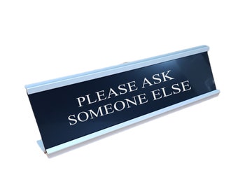 Engraved Desk Name Plate Plaque Office Plaque Desk Nameplate Various Colours and Styles Available