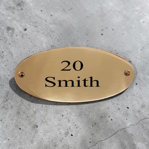 Personalised Engraved Premium Solid Brass Door Plates Various Sizes And Shapes Available Door Plaque Name Plate