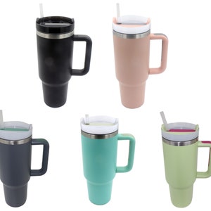 40oz Double Wall Insulated Cup With Straw Various colours available