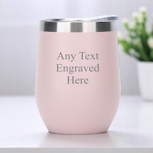 Gepersonaliseerde roze matte 12oz thermoskan geïsoleerde reisbeker warme koude koffiethee