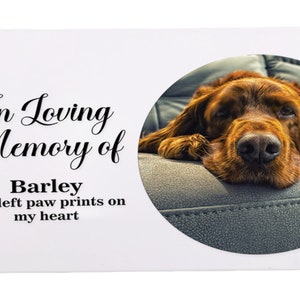 Personalised In Loving Memory Of With Own Dog Picture Memorial Tin Perfect For Birthday Christmas Gift Various Styles Available (UV PRINTED)