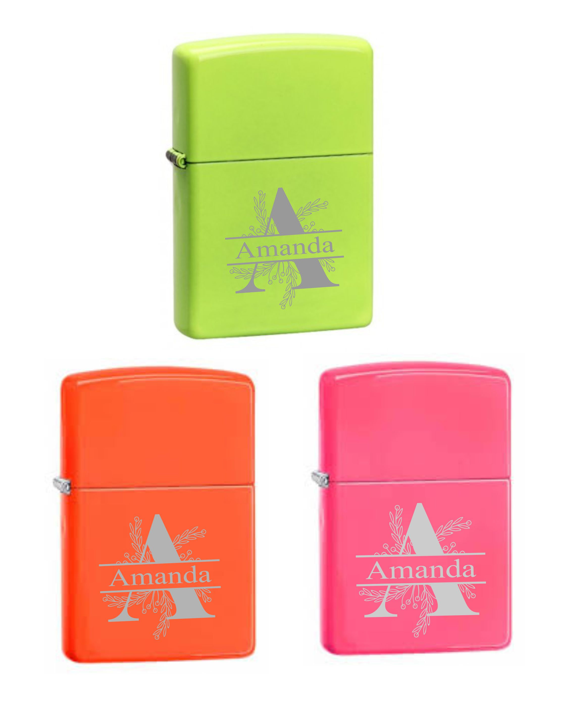 Personalised Engraved Initial Lighter In Metal Gift Tin 24 Etsy