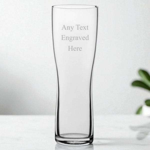 Personalised Engraved Aspen Fully Toughened Beer Pint Glass 20oz (57cl) Ideal For Birthday Wedding Anniversary Christmas Gift