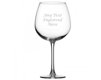 Personalised Large Full Bottle Capacity Wine Glass 26.5oz (75cl)