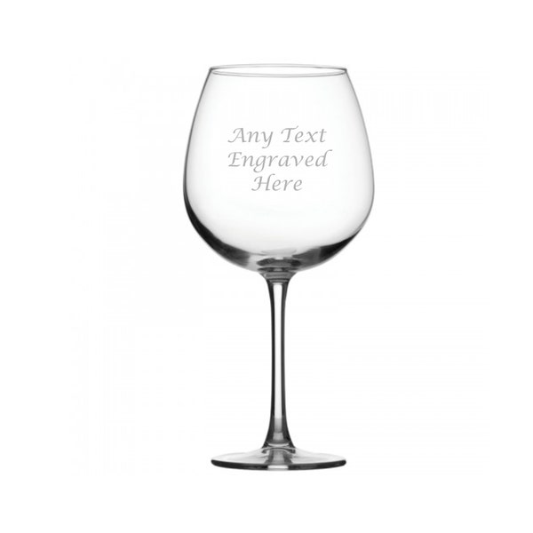 Personalised Large Full Bottle Capacity Wine Glass 26.5oz (75cl)