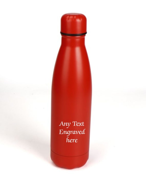 Personalised Red 500ml Thermos Insulated Water Bottle Like Chillys