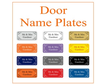 Personalised Engraved Door Name Plate Sign 90mm x 40mm Lots Of Colours Available DP5