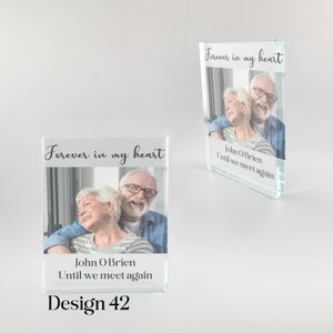 Personalised Printed Memorial Glass Block With Your Image & Text Various Design Available UV PRINTED image 6