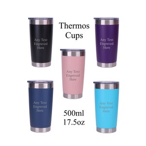 Engraved Thermos Stainless King 16oz Travel Tumbler Leak Proof Insulated  Coffee Mug Personalized Thermos Coffee Travel Mug 