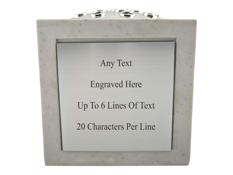 Personalised White or Black Engraved Memorial Rose Bowl Grave Marker