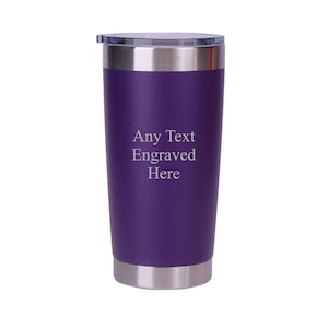 Personalised Engraved Any Message Double Wall Insulated Thermos Cup 500ml 17.5oz Hot Cold Coffee Tea 6 Colours Available image 4