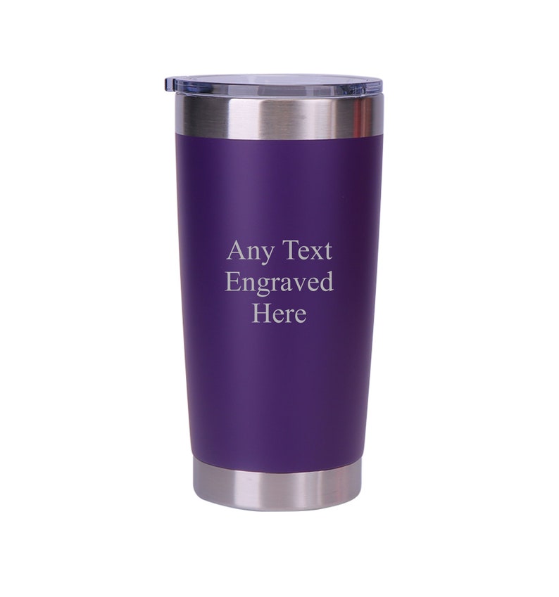 Personalised Engraved Any Message Double Wall Insulated Thermos Cup 500ml 17.5oz Hot Cold Coffee Tea 6 Colours Available image 4