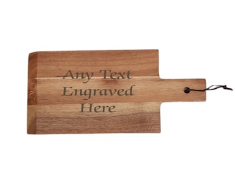 Personalised Engraved Freeport Acacia Eat Chopping Board 14 x 6.5" Ideal For Birthday Mothers Day Christmas Wedding Retirement Gift