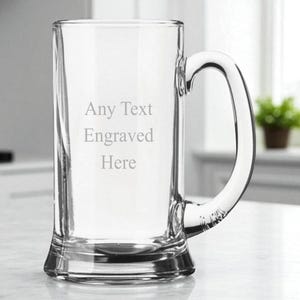 Personalised Engraved Icon Half Pint Glass Tankard 10oz (28cl) Ideal For Wedding Birthday Anniversary Retirement Christmas Gift