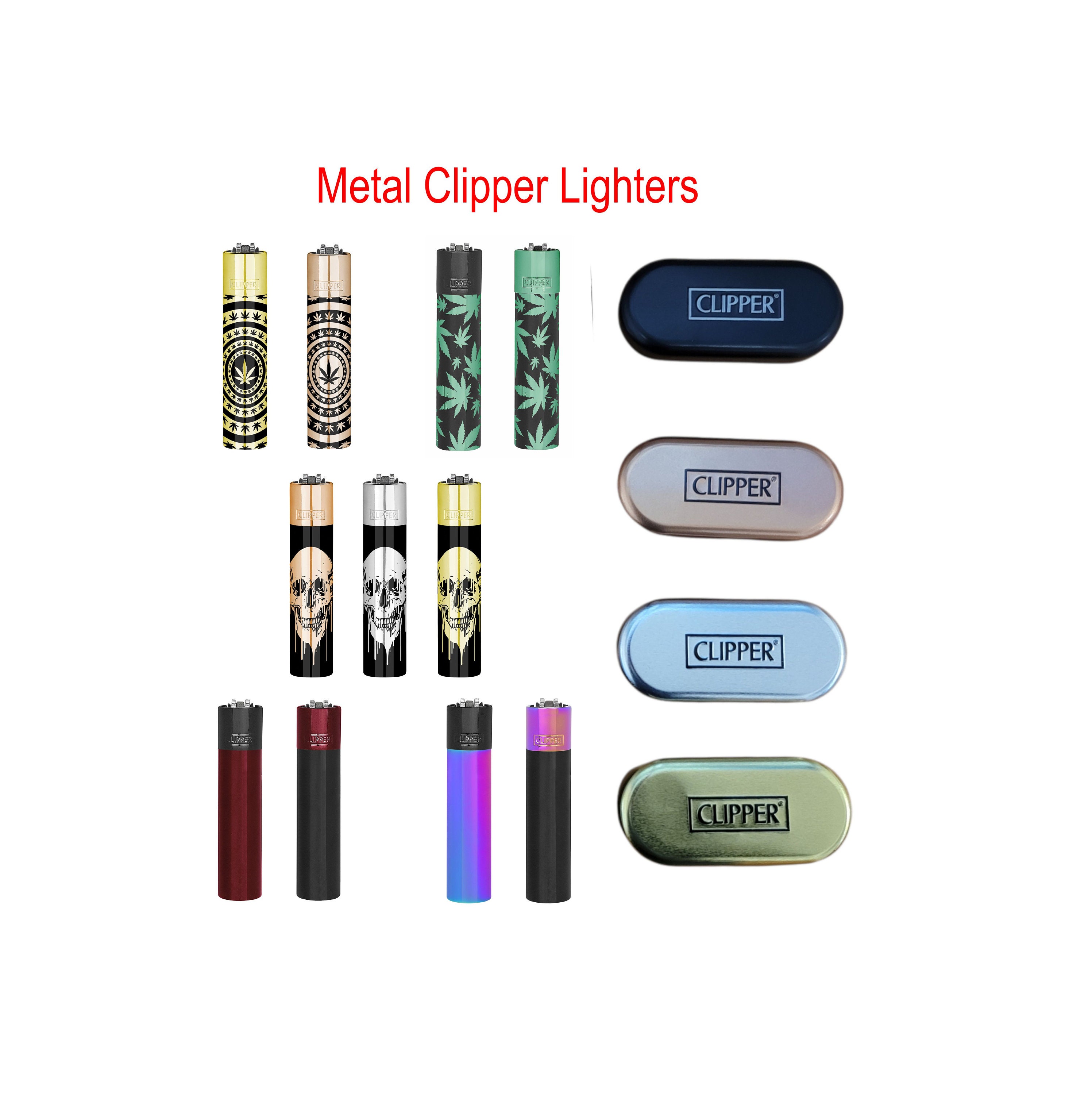 Personalised Metal Clipper Lighters in Metal Gift Tin Ideal Etsy UK