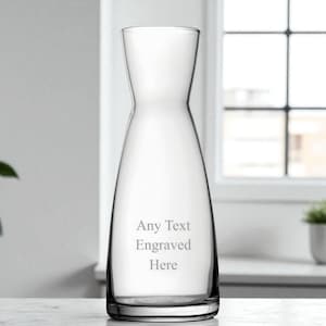 Personalised Engraved Contemporary Wine Carafe 0.5 Litre Ideal For Birthday Wedding Anniversary Retirement Christmas Gift