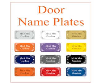 Personalised Engraved Door Name Plate Sign 90mm x 40mm Lots Of Colours Available DP7