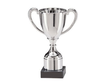 Personalised Engraved Huntington Silver Cup Trophy Trophie Award Giveaway With Engravable Plate 150mm