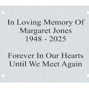 Personalised Engraved Brushed Stainless Steel Door Name Plate Available In Various Sizes/Shapes Memorial Plate Bench Plaque Door Plate