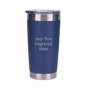 Personalised Engraved Any Message Double Wall Insulated Thermos Cup 500ml 17.5oz Hot Cold Coffee Tea 6 Colours Available image 5